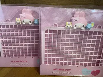 새상품 마이멜로디 메쉬 패널 2점 세트 장식 수납 산리오 마이멜로디