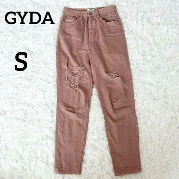 [ 제이다 ] 데미지 진 S 핑크 바지 Y2K 컬러 팬츠