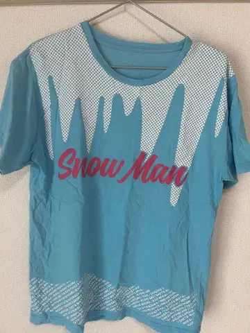Snow Man 티셔츠 스카이블루