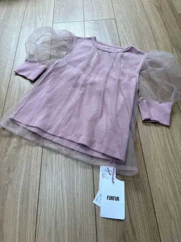 새상품, 택 포함, 퍼퍼, 튤, 퍼프 슬리브