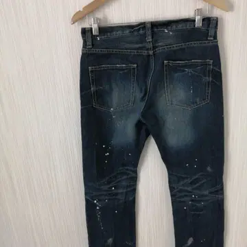TK 데님 팬츠 청바지 스트레이트 페인트