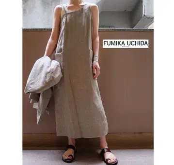 미사용 새상품급 fumika uchida 원피스 드레스 린넨 36