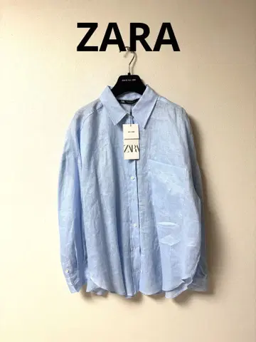 새상품 미사용 ZARA 자라 린넨 긴팔 빅 셔츠