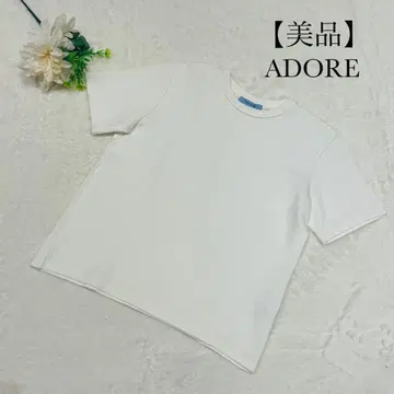 ADORE 어도어 반팔 상의 티셔츠 크루넥 화이트