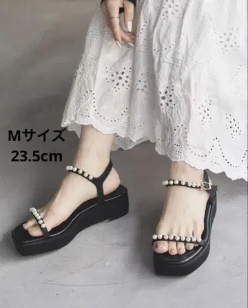 르타론 LE TALON / 4cm 펄 플랫 샌들 M