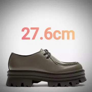ZARA 볼륨 모크 토 슈즈 27.6cm 카키 통굽