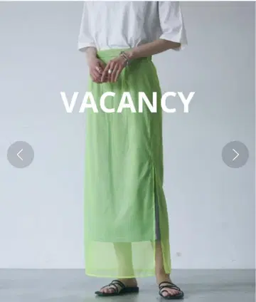VACANCY 바캉시 시어 펜슬 스커트 그린 F