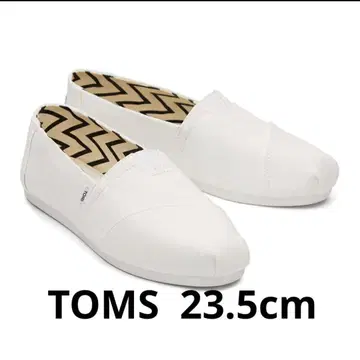 TOMS 화이트 슬립온 23.5cm 새상품