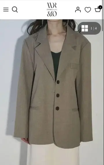 AUBREY 버튼 테일러드 자켓