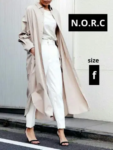 노크 N.O.R.C 드라이 로드 셔츠 원피스 베이지 F