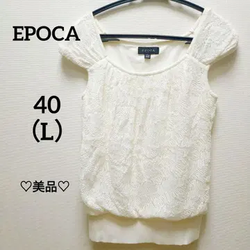 EPOCA 에포카 슬리브리스 레이스 상의 40 아이보리 L 면