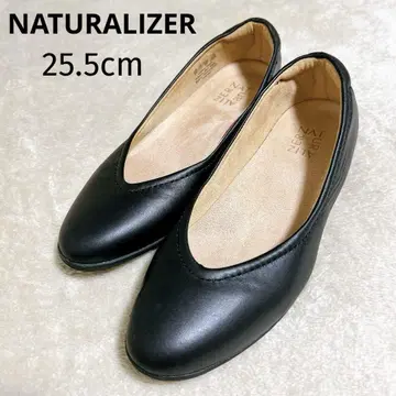 NATURALIZER 내추럴라이저 가죽 플랫슈즈 블랙 25.5