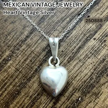 멕시코제 퍼피 하트 실버 빈티지 목걸이 MEXICO 참