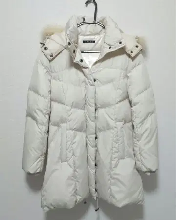 INGNI 후드 다운 자켓 화이트