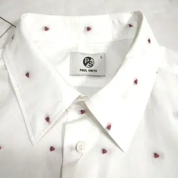 PAUL SMITH 하트 자수 긴팔 셔츠 L
