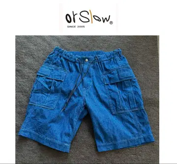 빔즈 별주 오어슬로우 데님 카고 숏팬츠
