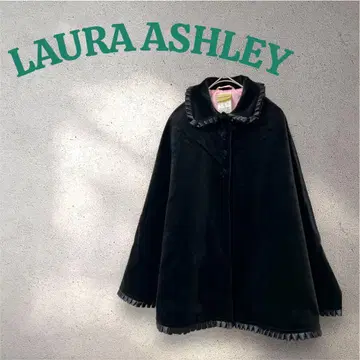 LAURA ASHLEY 벨벳 케이프 코트 판초 프릴 포함 122