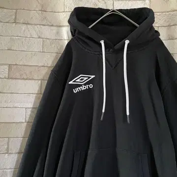 UMBRO 엄브로 후드티 풀오버 자수 속기모 블랙 M
