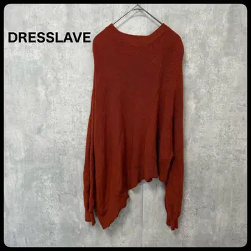 DRESSLAVE 변형 니트 상의 스웨터 울 100%