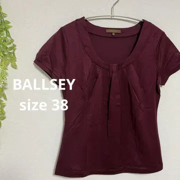 보르지 BALLSEY 플리츠 디자인 티셔츠 38 와인 레드