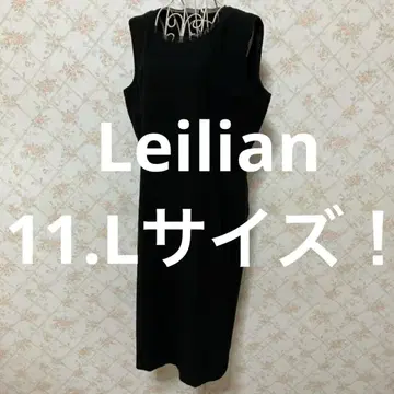 Leilian/레리안 빅 사이즈! 슬리브리스 미디 원피스 11.L