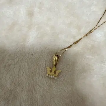 왕관형 금 도금 목걸이