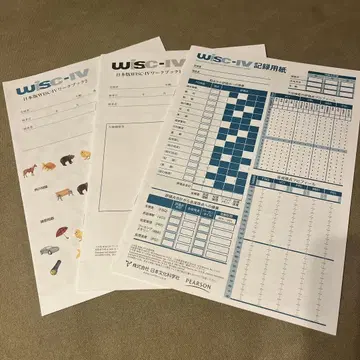 WISC-IV 기록 용지 일본어판 3개 세트