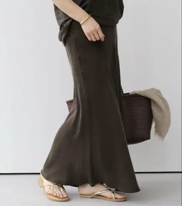 Deuxieme Classe Cu/R Maxi 스커트 브라운 완판템