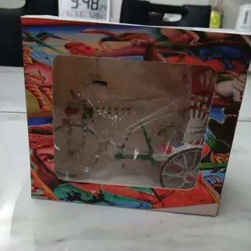 방글라데시 삼륜 리키샤 미니어처 빨흰 그린