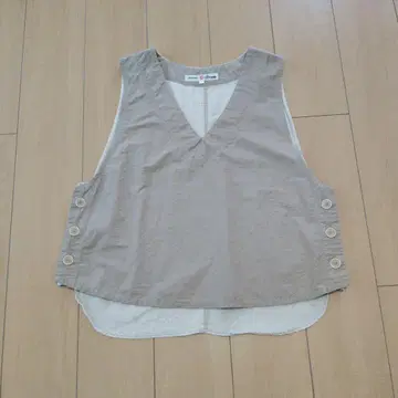 Brocante 베이지 V넥 베스트 일본제