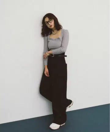 HANNE 블랙 슬랙스