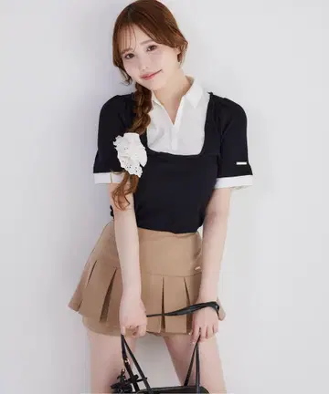 NICE CLAUP 셔츠 도킹 레이어드 상의