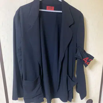 424 블랙 테일러드 자켓