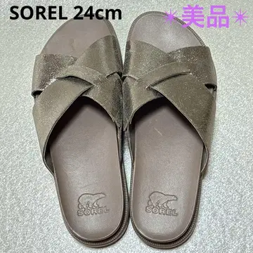 [새상품급] SOREL 크로스 스트랩 샌들 골드 24