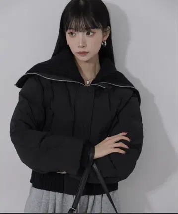 me+em select 블랙 다운 자켓