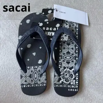 레어! 초대 sacai x HAYN 비치 샌들 23cm 반다나 패턴