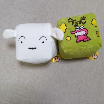 크레용 신짱 큐브 쿠션 코듀로이