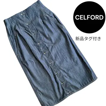 미사용 새상품 CELFORD 셀포드 데님 스커트 펜슬 스커트