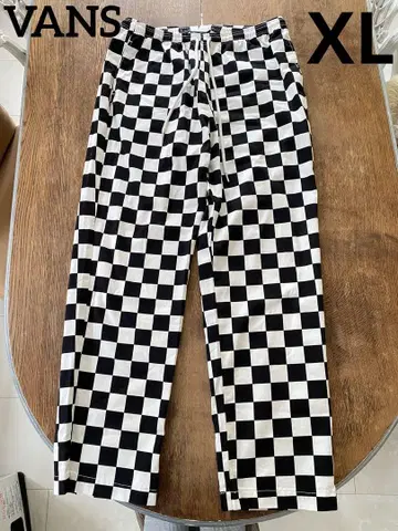 VANS 체커 패턴 롱 팬츠 XL 셰프 팬츠