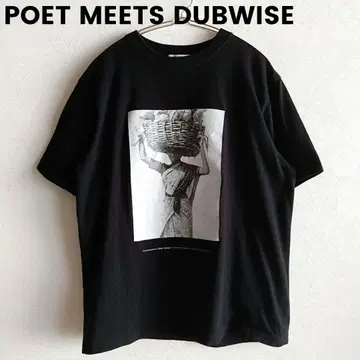 POET MEETS DUBWISE 사진 티셔츠 블랙 검정 인물