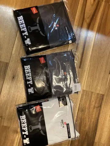 BEEFY T 팩 T 3색 세트 비피 티 Hanes 헤인즈
