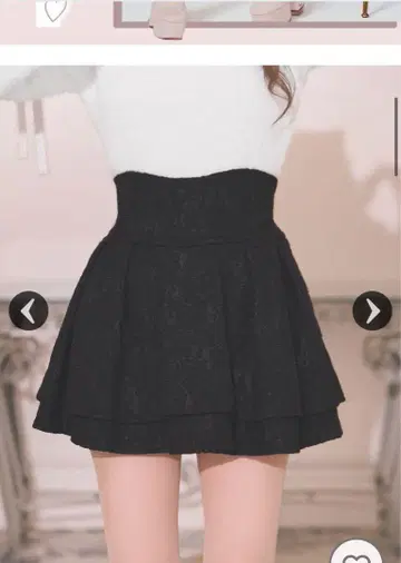 미셸 마카롱 MichellMacaron 레이스 슬림 레그 스커트 블랙
