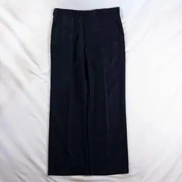 빈티지 구제 의류 노턱 이소재 입체 네이비 배기 와이드 슬랙스