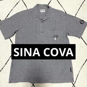 SINA COVA 깅엄 체크 반팔 셔츠 M