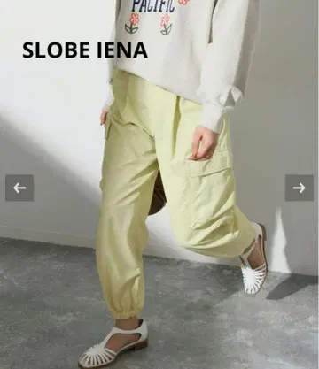 새상품급 SLOBE IENA 23년 나일론 태슬런 커브 팬츠 카고 팬츠