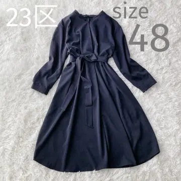 레어 새상품급 23구 셔츠 원피스 벨트 빅 사이즈 4XL 네이비