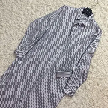 컨디션 최상 어퍼 하이츠 롱 셔츠 원피스 맥시 스트라이프 벨트 1