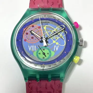 새상품급 빈티지 Swatch 스와치 크로노그래프 손목시계 작동품