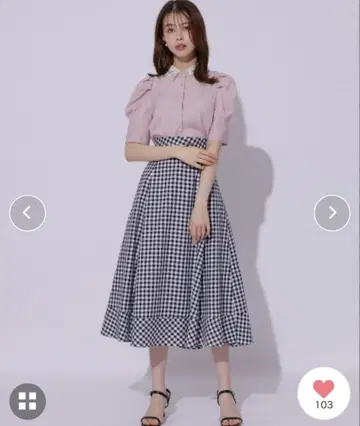 [새상품급] Swingle 핑크 반팔 블라우스