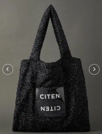 택 포함 새상품! CITEN 시텐 반짝이는 클리어 로고 토트백